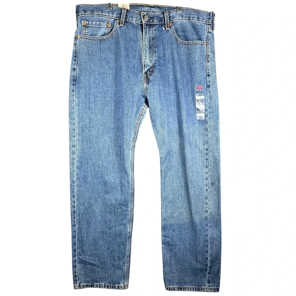 Levi's 505 Regular Fit Jeans Mens 38x30 Blue Medium Wash Straight Leg Denim NWT